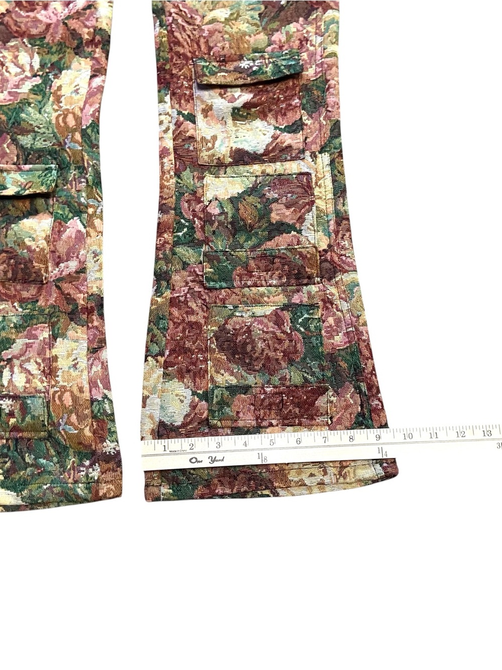Novamen Pissarro Tapestry Slim Stacked Flare Pants - Multi 34 - Picture 14 of 15